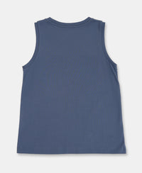 Boy's Super Combed Cotton Graphic Printed Tank Top - Frost