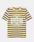 Boy's Super Combed Cotton Striped Graphic Printed Half Sleeve T-Shirt - Snap Dragon
