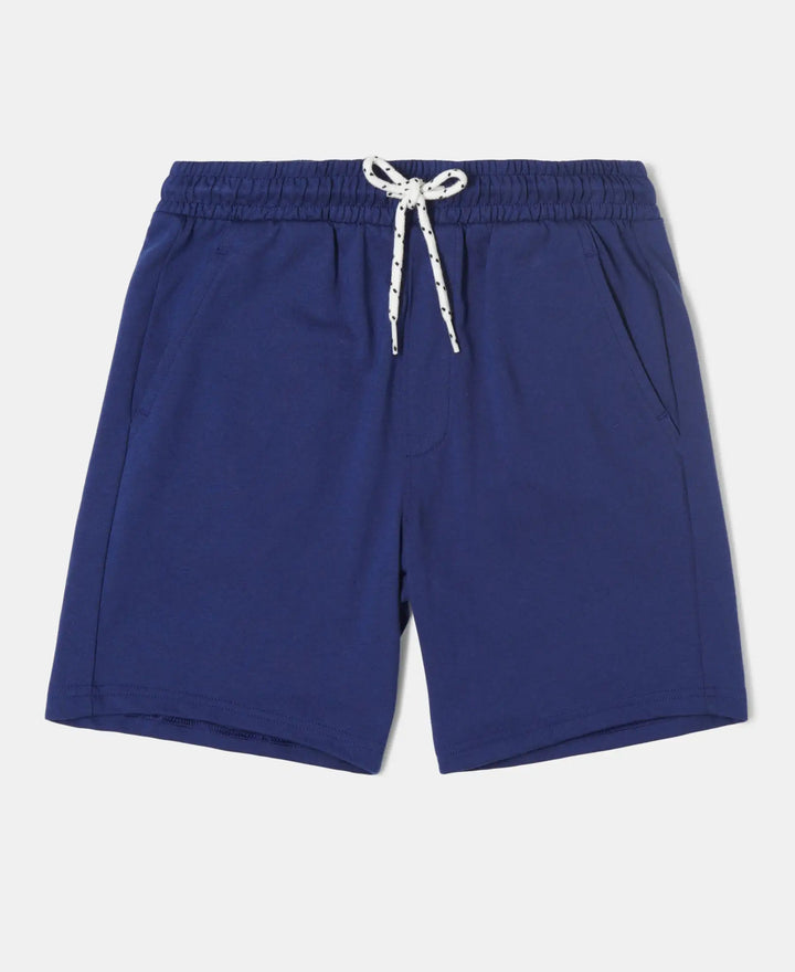 Boy's Super Combed Cotton Printed T-Shirt & Shorts Set - Assorted