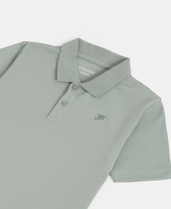 Boy's Super Combed Cotton Rich Regular Fit Polo T-Shirt - Iceberg Green