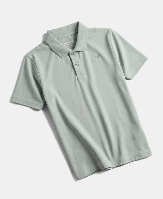 Boy's Super Combed Cotton Rich Regular Fit Polo T-Shirt - Iceberg Green
