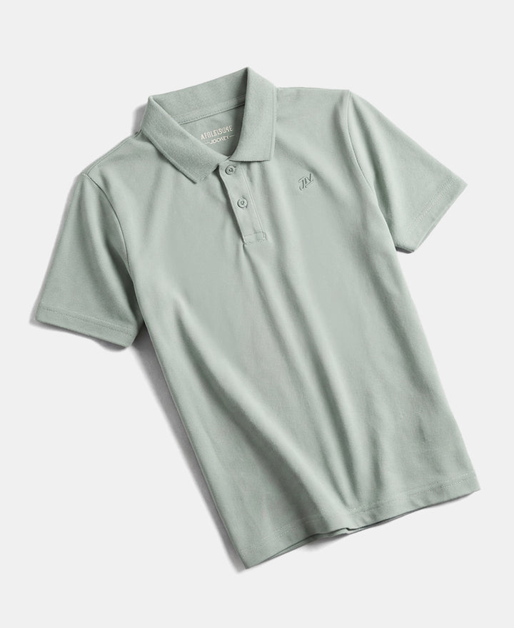 Boy's Super Combed Cotton Rich Regular Fit Polo T-Shirt - Iceberg Green