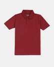 Boy's Super Combed Cotton Rich Regular Fit Polo T-Shirt - Pomegranate