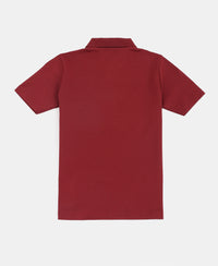 Boy's Super Combed Cotton Rich Regular Fit Polo T-Shirt - Pomegranate