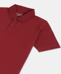 Boy's Super Combed Cotton Rich Regular Fit Polo T-Shirt - Pomegranate