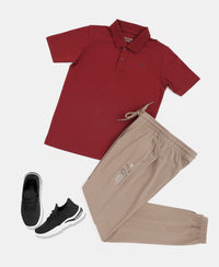 Boy's Super Combed Cotton Rich Regular Fit Polo T-Shirt - Pomegranate