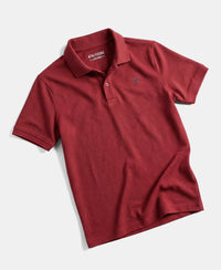 Boy's Super Combed Cotton Rich Regular Fit Polo T-Shirt - Pomegranate