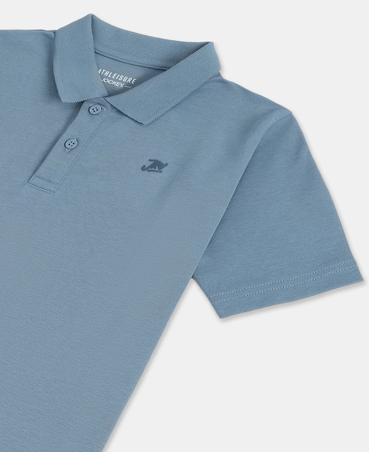 Boy's Super Combed Cotton Rich Regular Fit Polo T-Shirt - Provincial Blue