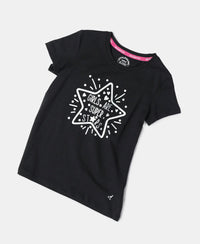 Super Combed Cotton Graphic Printed T-Shirt - Black