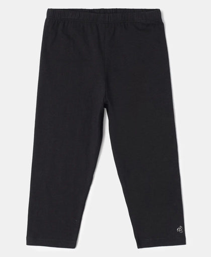 Girl's Super Combed Cotton Elastane Stretch Capri - Assorted