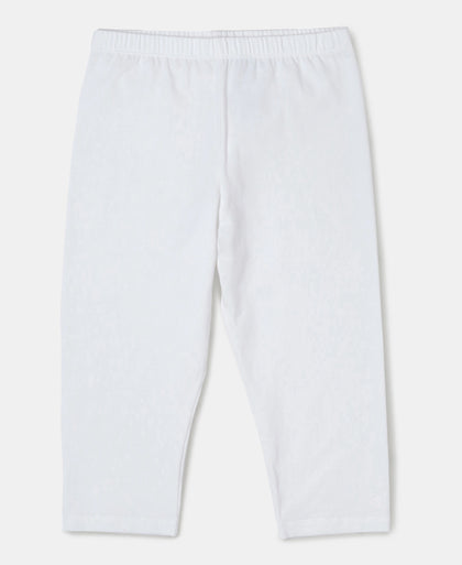 Girl's Super Combed Cotton Elastane Stretch Capri - Assorted