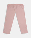 Girl's Super Combed Cotton Elastane Stretch Capri - Wood Rose