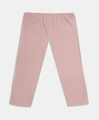 Girl's Super Combed Cotton Elastane Stretch Capri - Wood Rose
