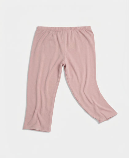 Girl's Super Combed Cotton Elastane Stretch Capri - Wood Rose