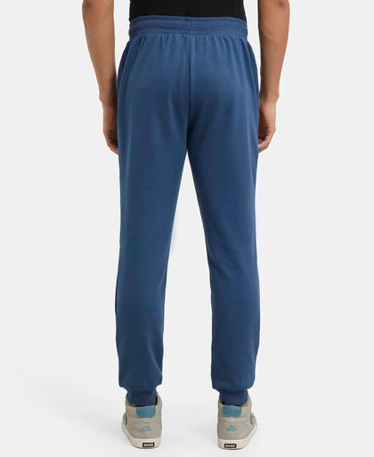 Super Combed Cotton Rich Slim Fit Jogger with Zipper Pockets - Insignia Blue-3