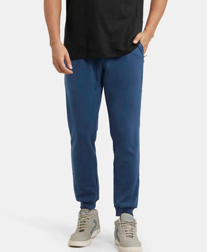 Super Combed Cotton Rich Slim Fit Jogger with Zipper Pockets - Insignia Blue-5