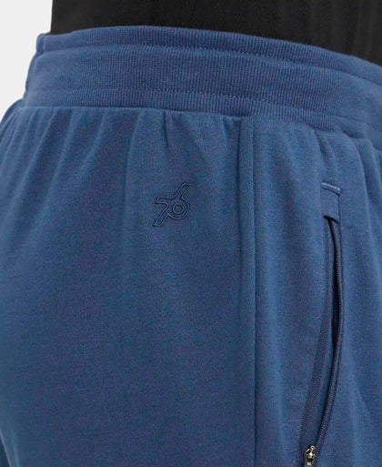 Super Combed Cotton Rich Slim Fit Jogger with Zipper Pockets - Insignia Blue-7