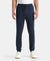 Super Combed Cotton Rich Pique Slim Fit Jogger with Zipper Pockets - Navy