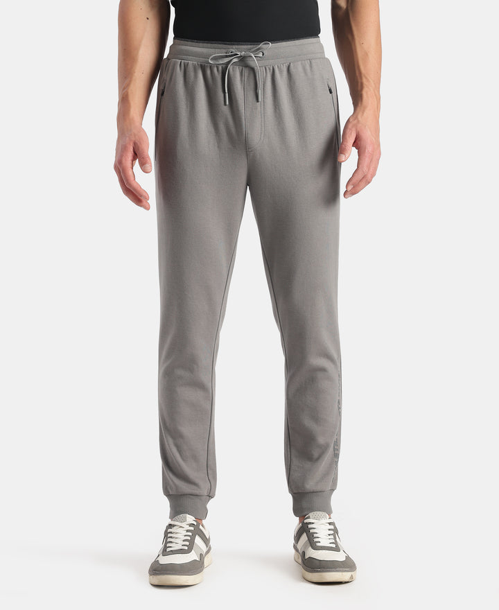 Super Combed Cotton Rich Pique Slim Fit Jogger with Zipper Pockets - Performance Grey
