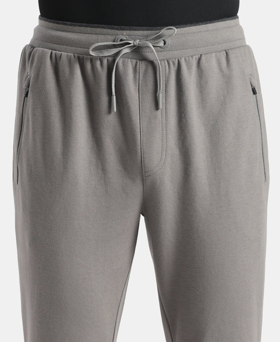 Super Combed Cotton Rich Pique Slim Fit Jogger with Zipper Pockets - Performance Grey