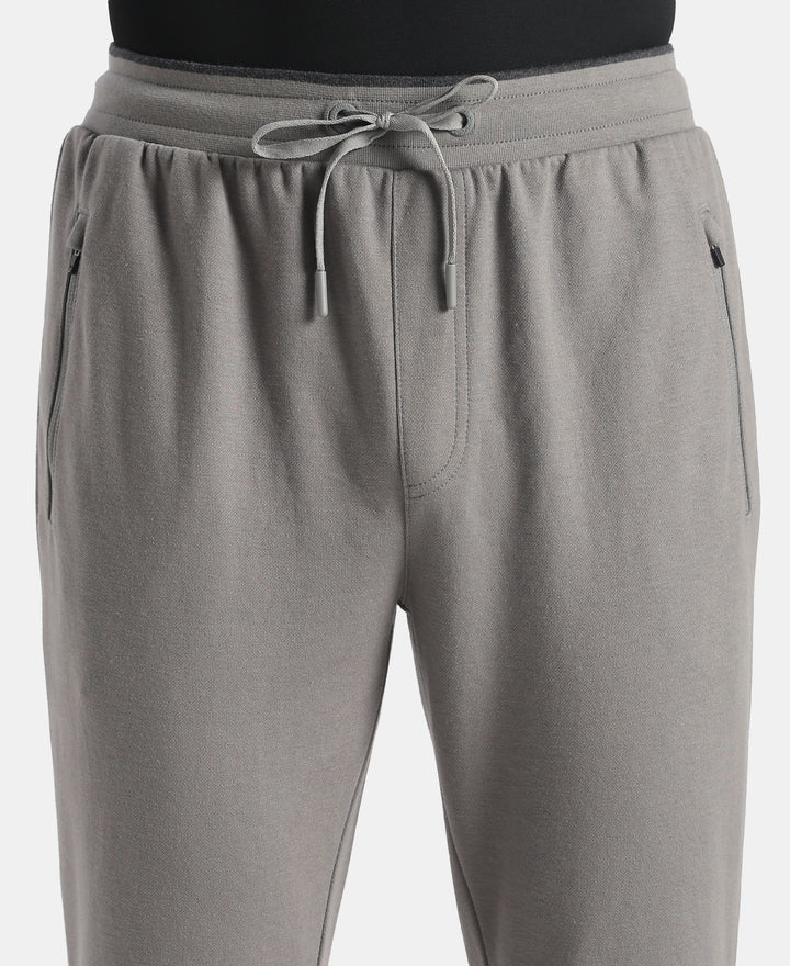 Super Combed Cotton Rich Pique Slim Fit Jogger with Zipper Pockets - Performance Grey