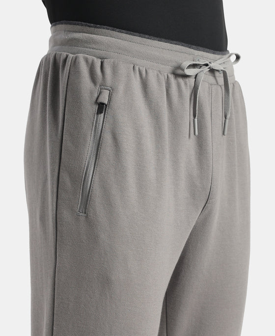 Super Combed Cotton Rich Pique Slim Fit Jogger with Zipper Pockets - Performance Grey