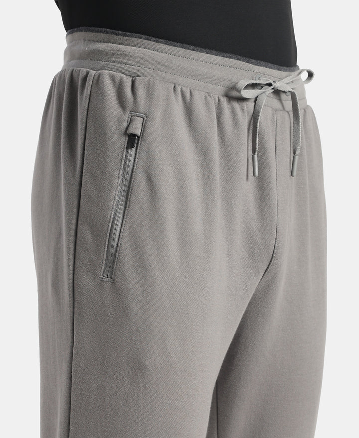 Super Combed Cotton Rich Pique Slim Fit Jogger with Zipper Pockets - Performance Grey