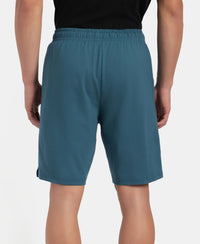 Super Combed Cotton Straight Fit Shorts with Side Pockets - Indian Teal