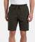 Super Combed Cotton Straight Fit Shorts with Side Pockets - Olive