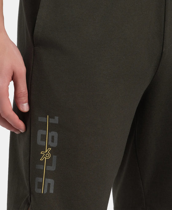 Super Combed Cotton Straight Fit Shorts with Side Pockets - Olive
