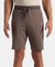 Super Combed Cotton Rich Straight Fit Shorts with Zipper Pockets - Dark Khaki