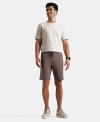 Super Combed Cotton Rich Straight Fit Shorts with Zipper Pockets - Dark Khaki