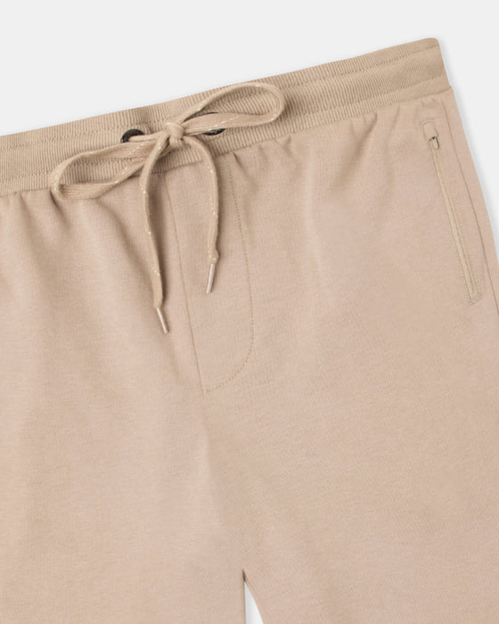 Super Combed Cotton Rich Straight Fit Shorts with Zipper Pockets - Desert Taupe