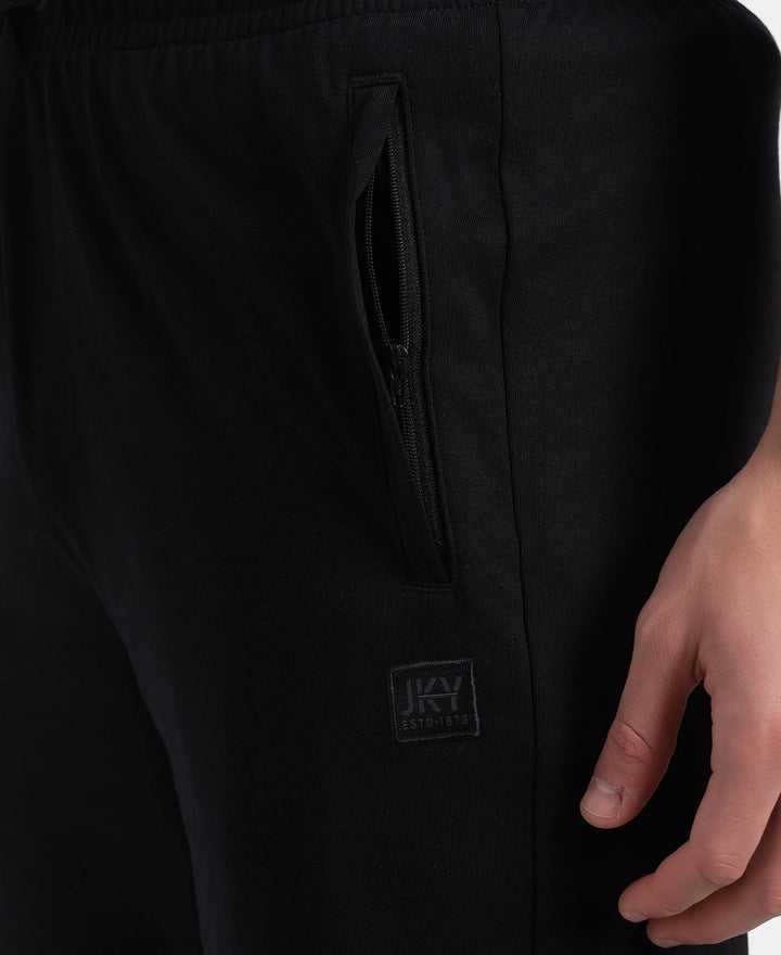 Super Combed Cotton Rich Straight Fit Shorts with Zipper Pockets - Black & Performance Grey