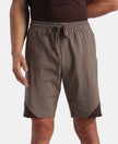 Super Combed Cotton Rich Straight Fit Shorts with Zipper Pockets - Dark Khaki & Java