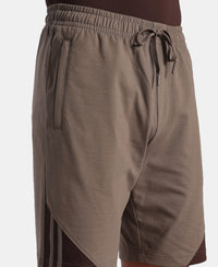 Super Combed Cotton Rich Straight Fit Shorts with Zipper Pockets - Dark Khaki & Java