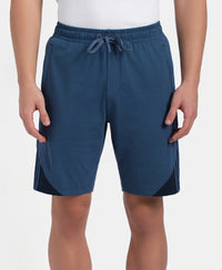 Super Combed Cotton Rich Straight Fit Shorts with Zipper Pockets - Ensign Blue & Navy
