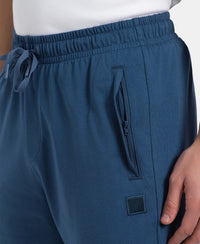 Super Combed Cotton Rich Straight Fit Shorts with Zipper Pockets - Ensign Blue & Navy