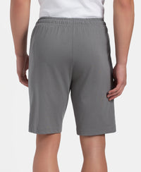 Super Combed Cotton Rich Straight Fit Shorts with Zipper Pockets - Performance Grey & Asphalt