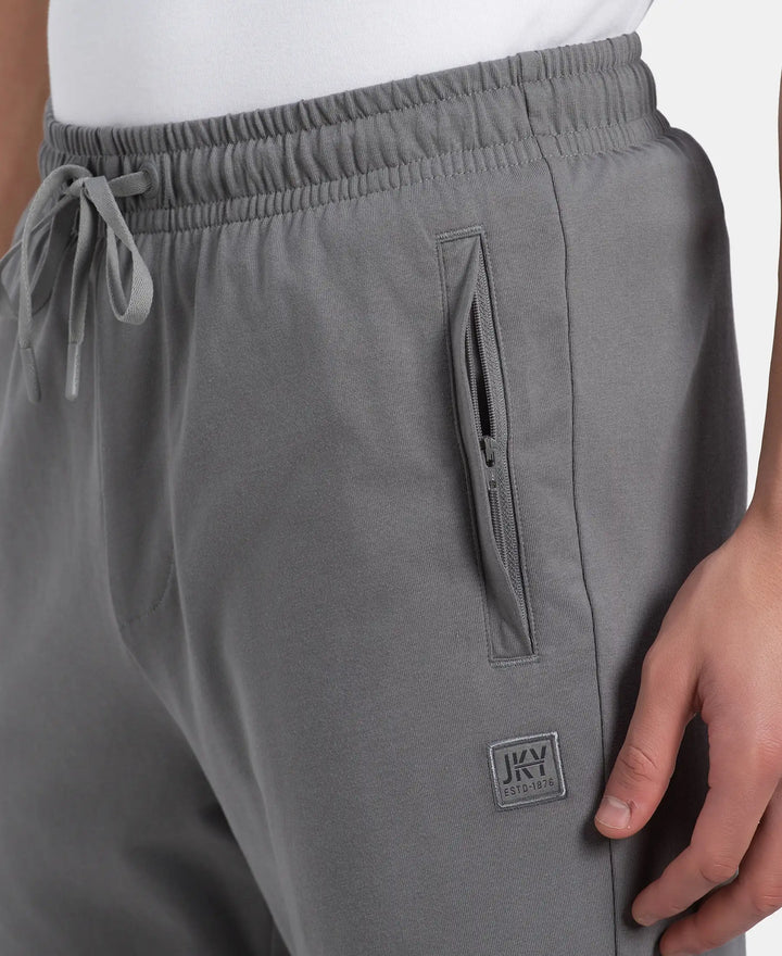 Super Combed Cotton Rich Straight Fit Shorts with Zipper Pockets - Performance Grey & Asphalt