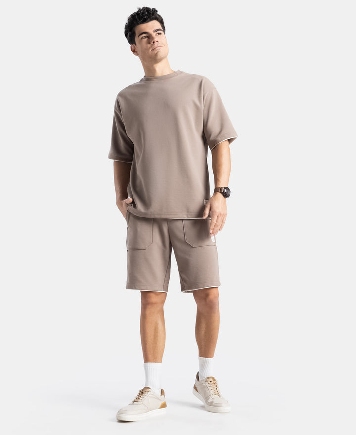 Super Combed Cotton Rich Regular Fit Shorts with Zipper Pocket - Leafless Tree