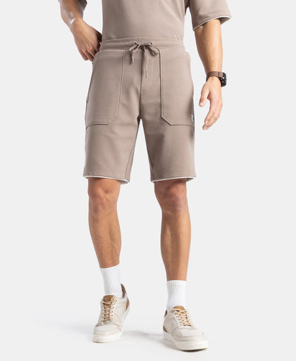 Super Combed Cotton Rich Regular Fit Shorts with Zipper Pocket - Leafless Tree