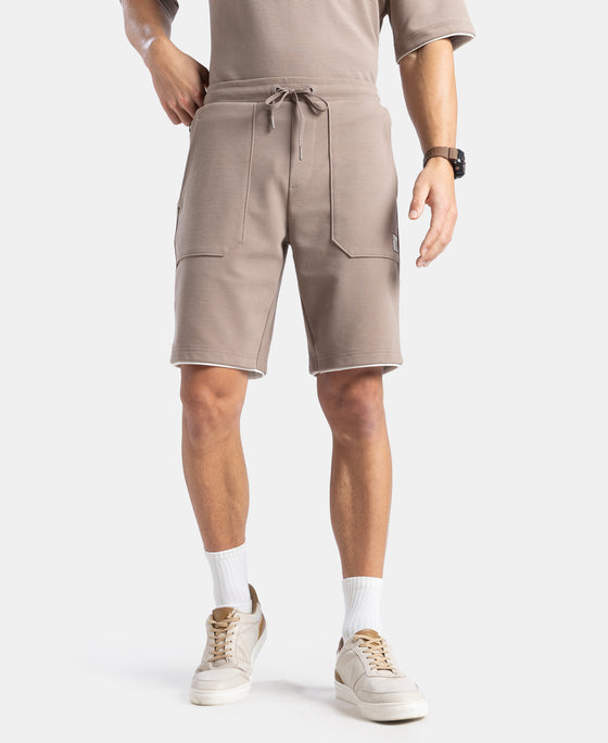 Super Combed Cotton Rich Regular Fit Shorts with Zipper Pocket - Leafless Tree