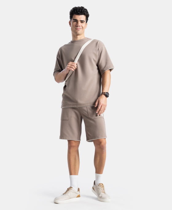 Super Combed Cotton Rich Regular Fit Shorts with Zipper Pocket - Leafless Tree