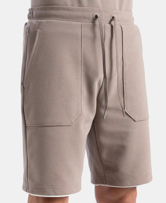 Super Combed Cotton Rich Regular Fit Shorts with Zipper Pocket - Leafless Tree