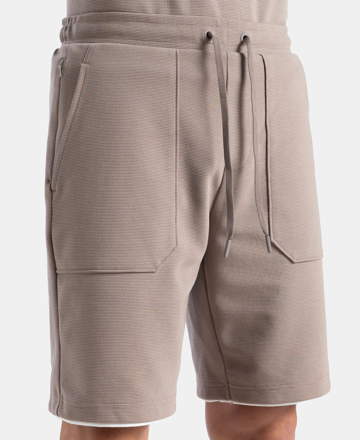 Super Combed Cotton Rich Regular Fit Shorts with Zipper Pocket - Leafless Tree