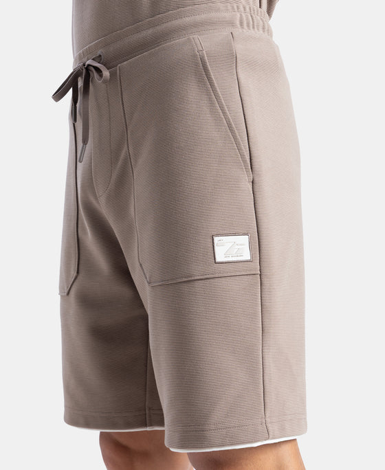 Super Combed Cotton Rich Regular Fit Shorts with Zipper Pocket - Leafless Tree