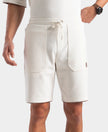 Super Combed Cotton Rich Regular Fit Shorts with Zipper Pocket - White