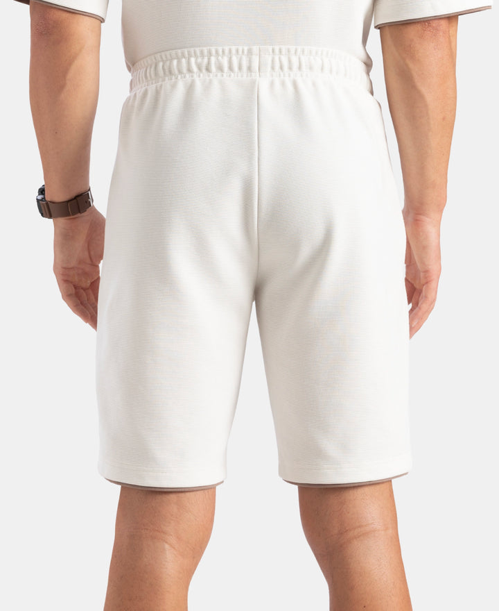 Super Combed Cotton Rich Regular Fit Shorts with Zipper Pocket - White