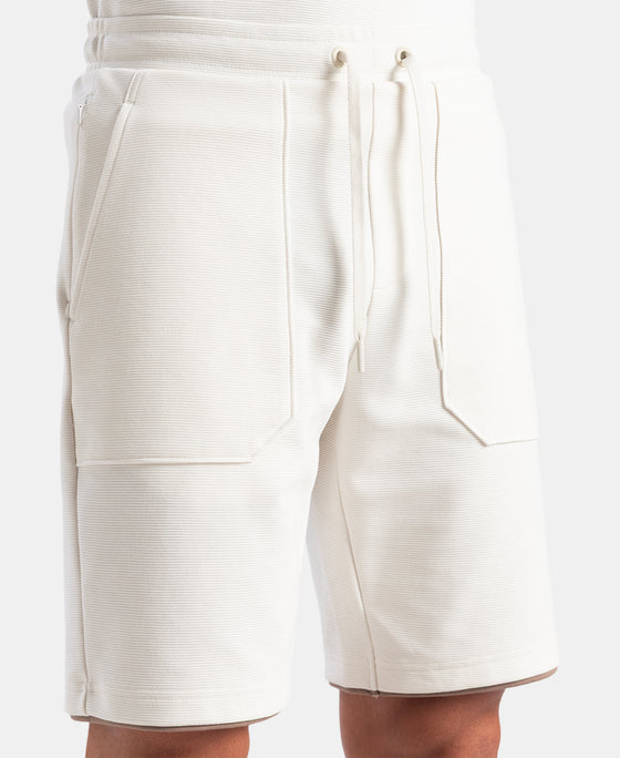 Super Combed Cotton Rich Regular Fit Shorts with Zipper Pocket - White